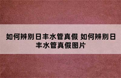 如何辨别日丰水管真假 如何辨别日丰水管真假图片